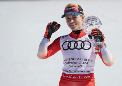 Lara Gut-Behrami, 2024 - The photo credit is: © Swiss-Ski / Stephan Bögli